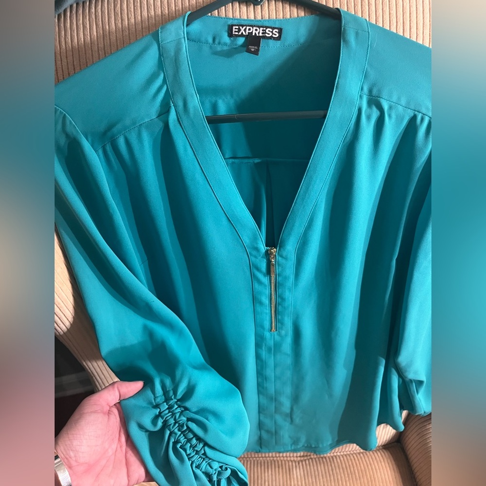 Blue/green M blouse